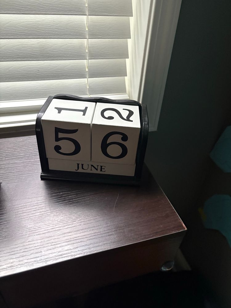 Date block that says, “June 56”