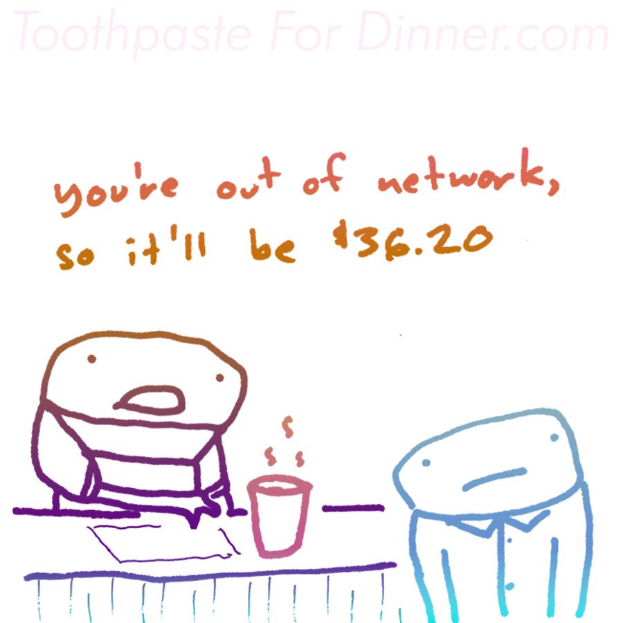 you're out of network, so it'll be $36.20