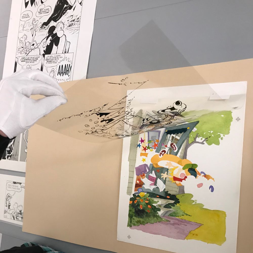 original artwork for The Essential Calvin & Hobbes (and maybe other, similar books? i'm not an expert)