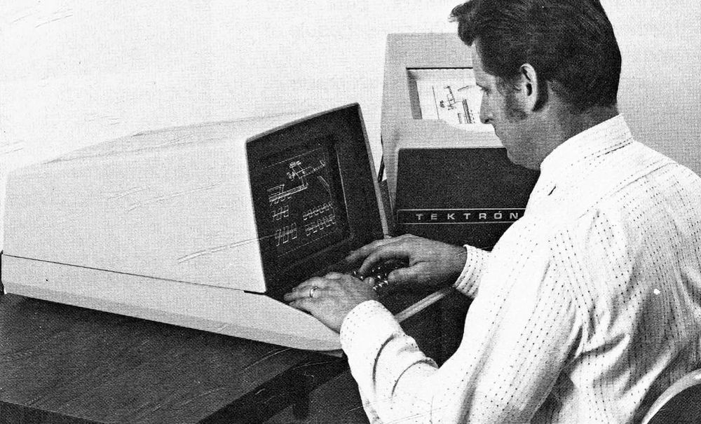 a tektronix terminal from the 1970s
