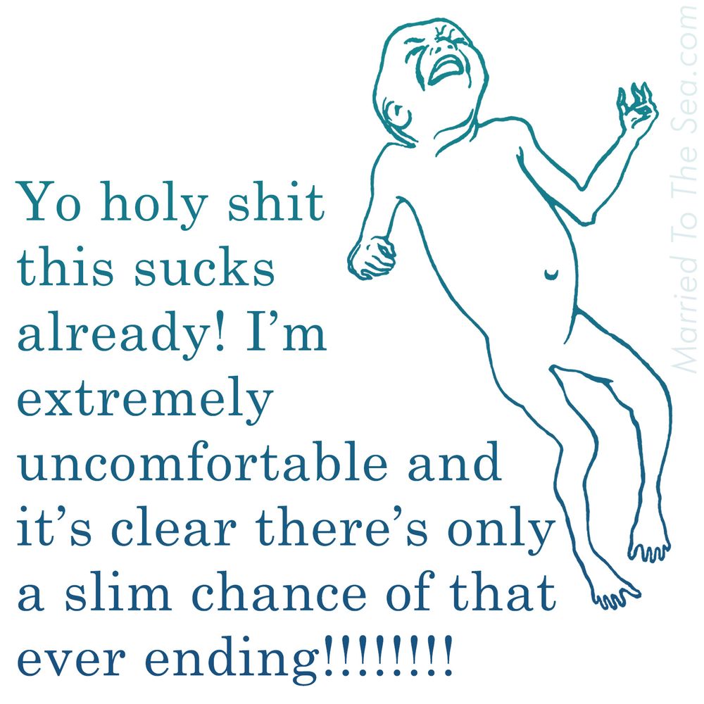 Yo holy shit
this sucks
already! I’m
extremely
uncomfortable and
it’s clear there’s only
a slim chance of that
ever ending!!!!!!!!
