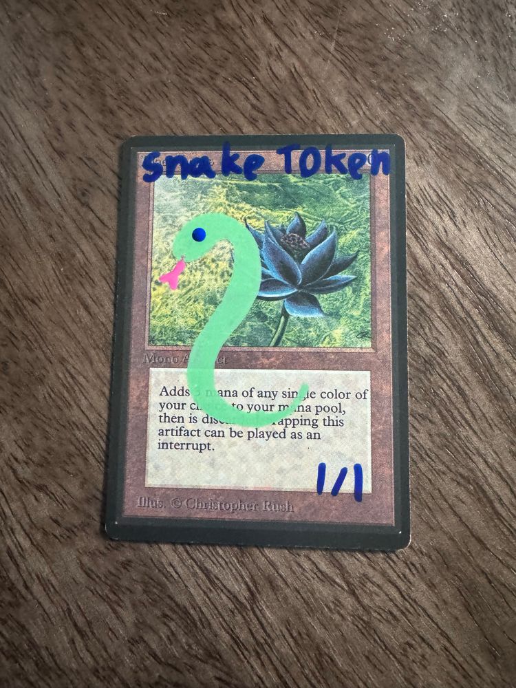 hand drawn snake token