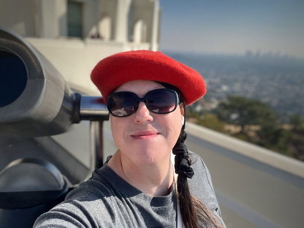 Taking a selfie at Griffith Observatory.