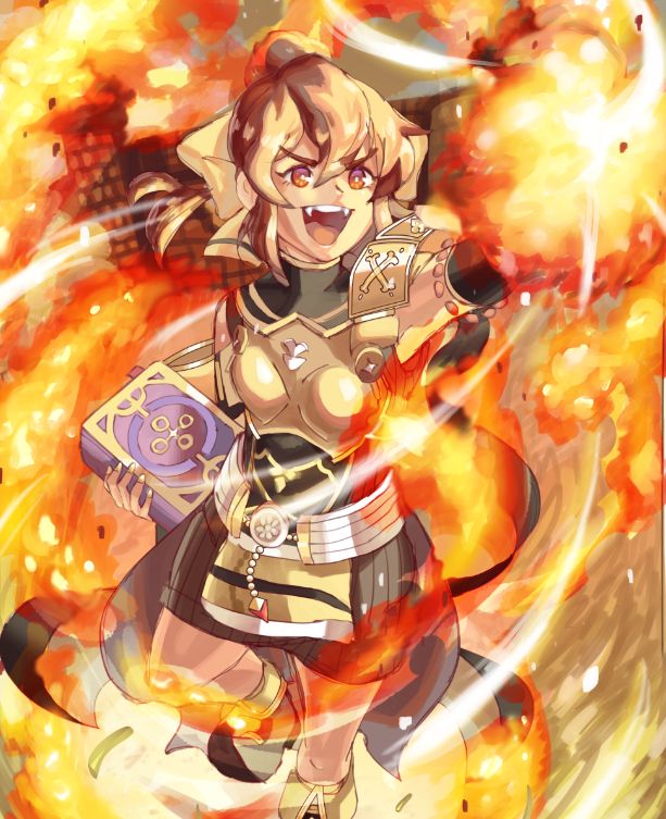 delthea from fire emblem echoes shadows of valentia using a fire spell