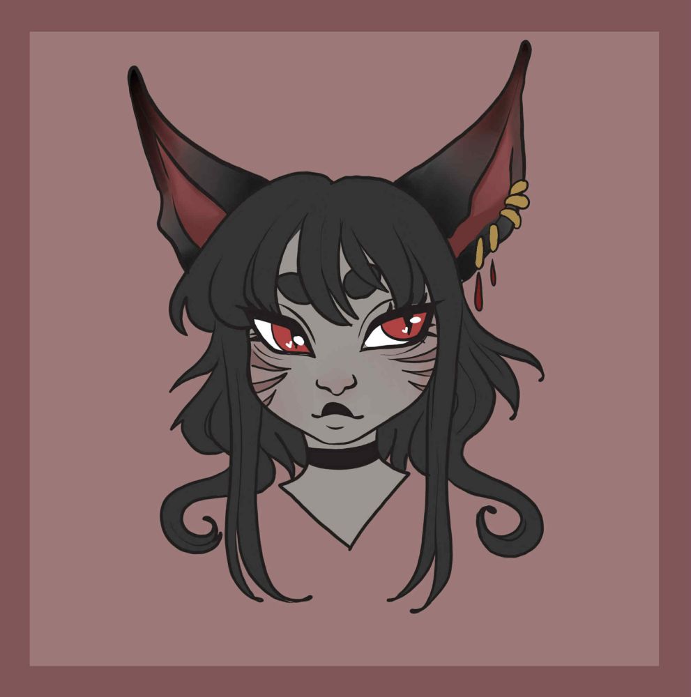 Chibi portrait of a cat boy