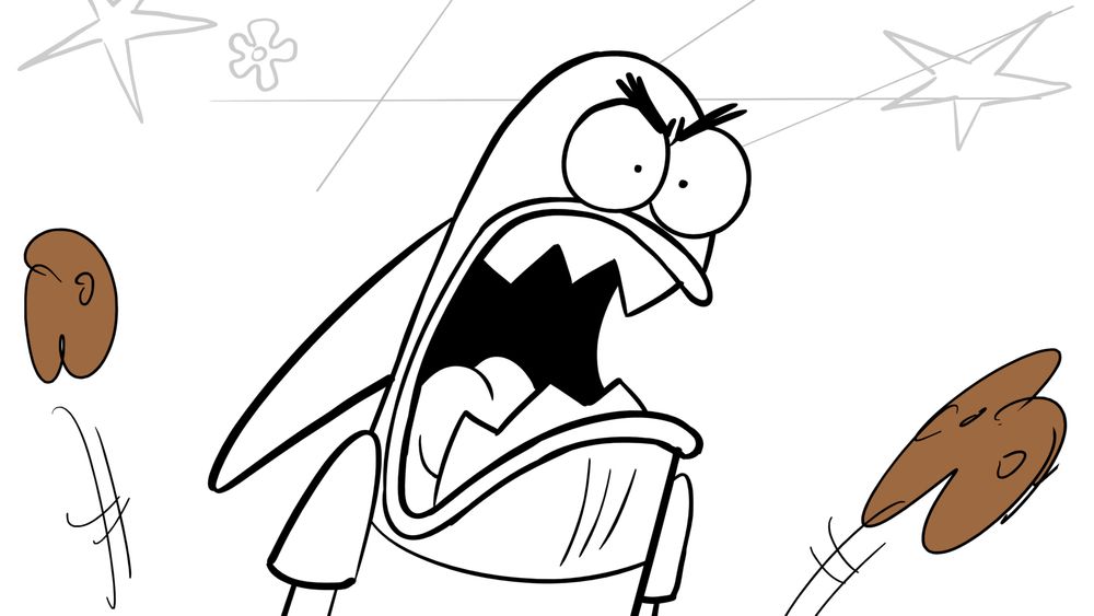 Harold getting buried alive and wishing for the sweet relief of-- aw who am I kiddin', the dude just wants to LAUGH, darn it! Why must he always be denied the peace and joy that he so craves?