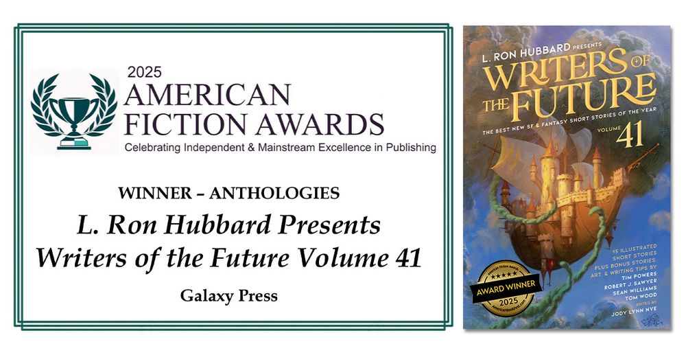 Writers of the Future Volume 41 won a Gold Award for Anthologies at the American Fiction Awards