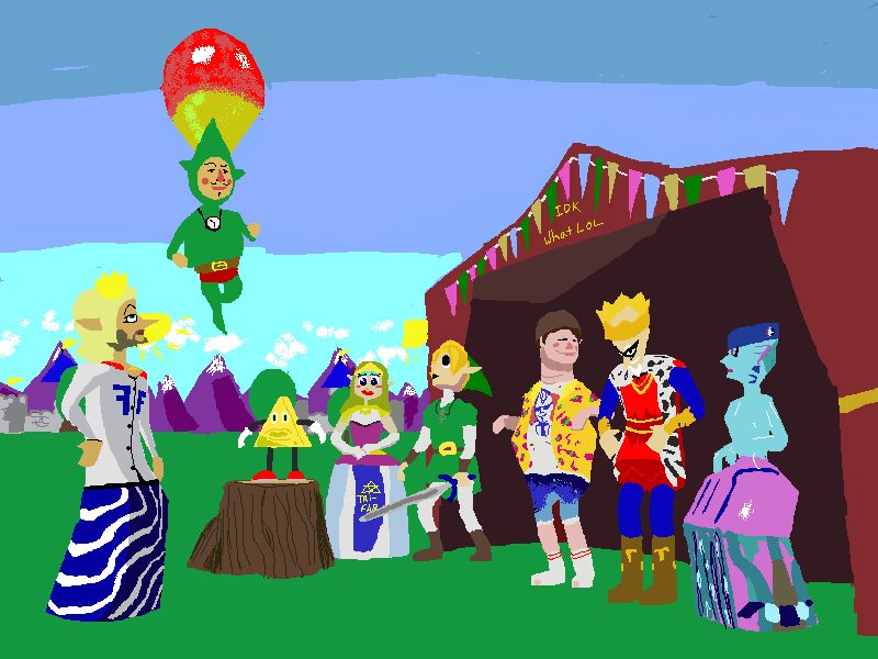 A recreation of the last scene from the hit fan animated web series "The Legend of Zelda: The Light of Courage Part 2" made in JS Paint.