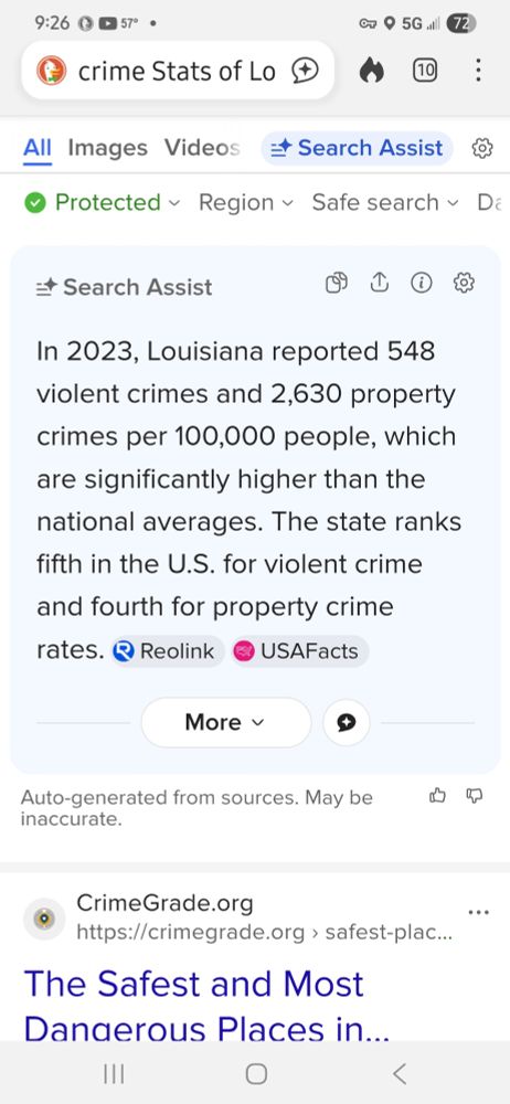 Crime Statistics for Louisiana in 2023 , Mike Johnson's State Ranking it the 5th in US for Violent crimes 