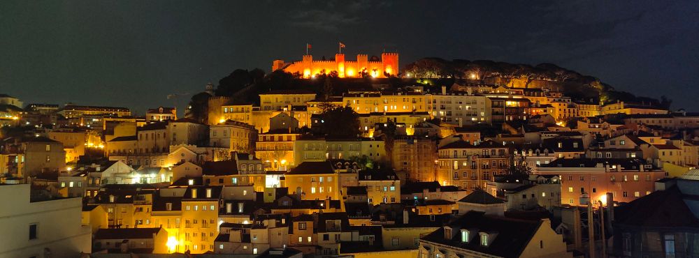 Lisbon cityscape at night. Also realizing there is a much larger character limit for these alt texts versus actual posts. So theoretically, if I wanted to supersede the 300 character limit, I could just use the alt text in photos.