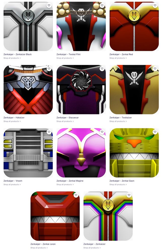 Screenshot of added items in my RedBubble store.