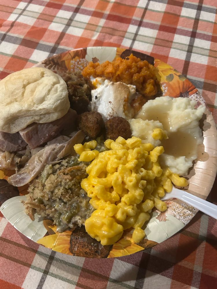 Thanksgiving dinner plate