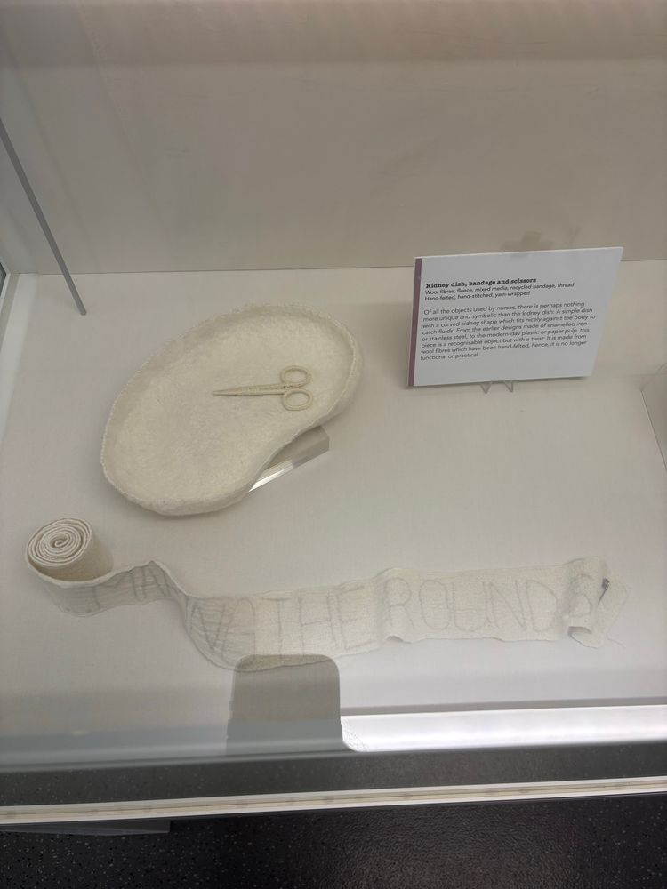 Kidney dish similar to the ones used by workhouse nurses made of felt 