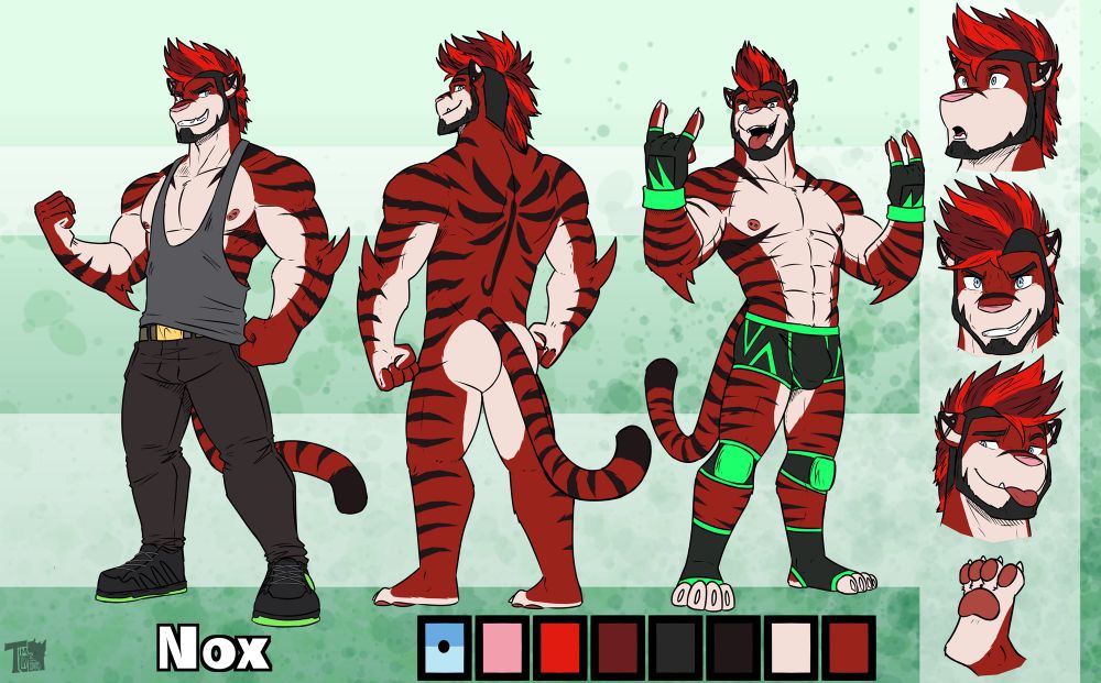 Ref sheet for Nox the Tiger