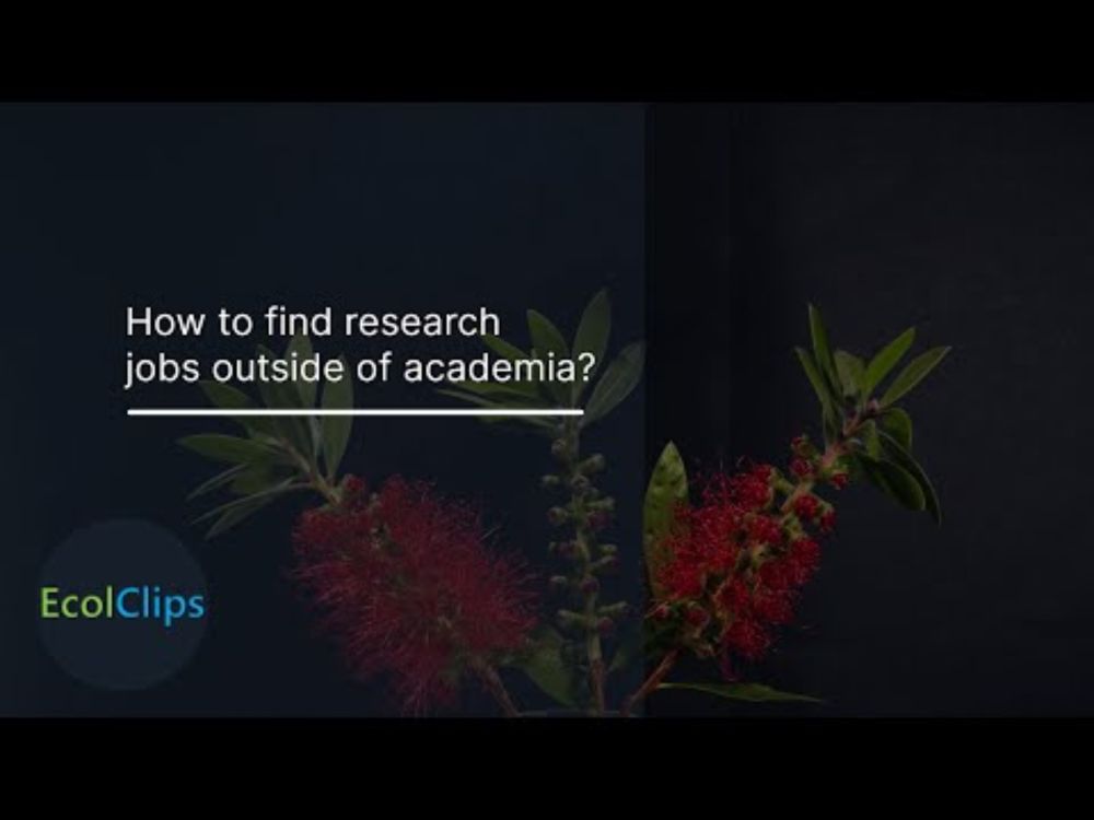 How to find Research Jobs outside of Academia | EcolClips