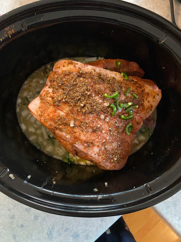 Slow cooker dish with Carnitas 