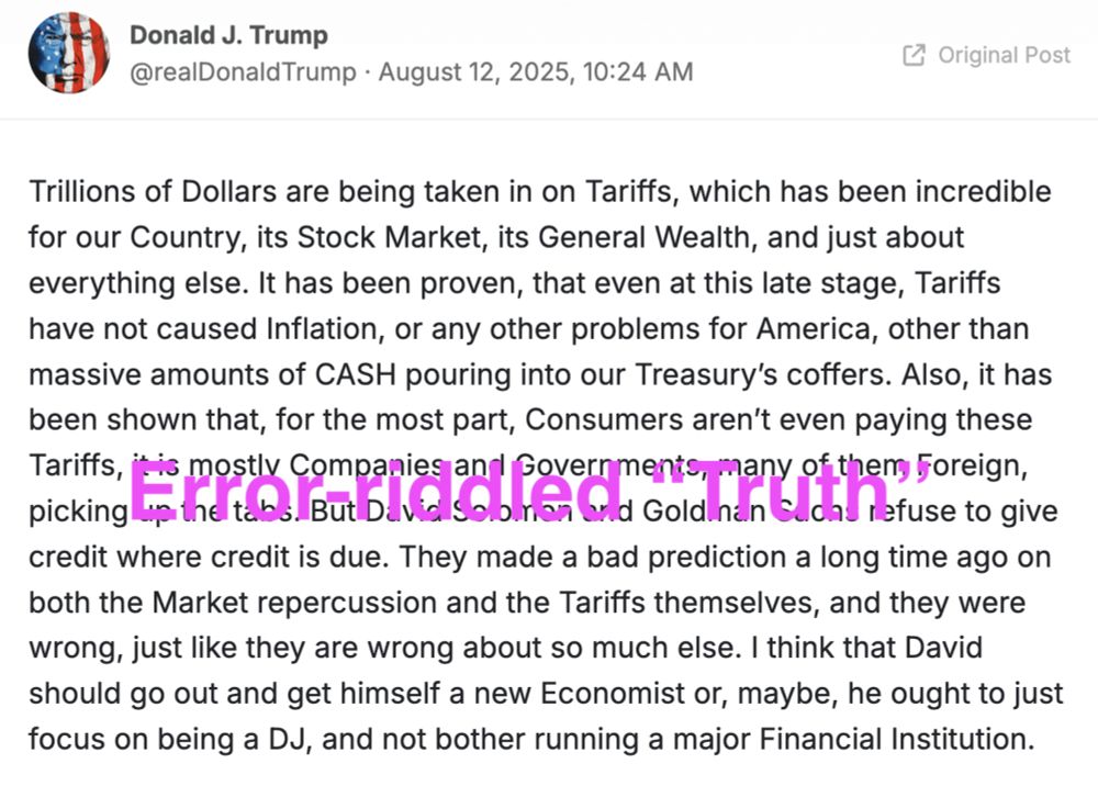 Scott Bessent confessed to Larry Kudlow how the Trump Administration is trying to sustain their illegal tariffs: by collecting enough revenue from them (and lying about how much they're really collect...