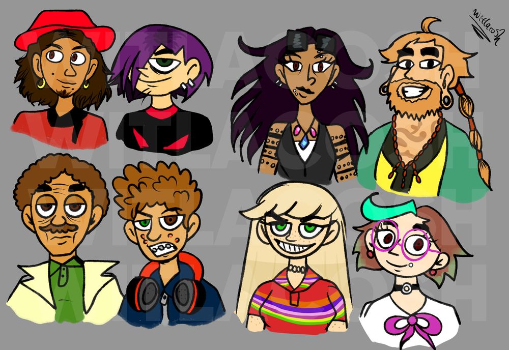 Drawing huminazed versions of:
Donovan and Rayne
Tallulah and Charlee
Gabriel and Adrian
Piper and Dina