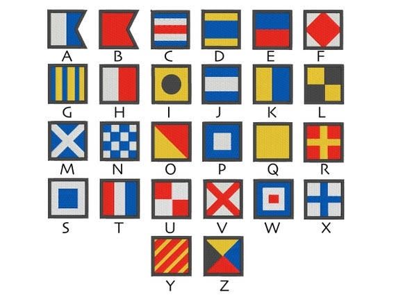 Nautical alphabet flags 