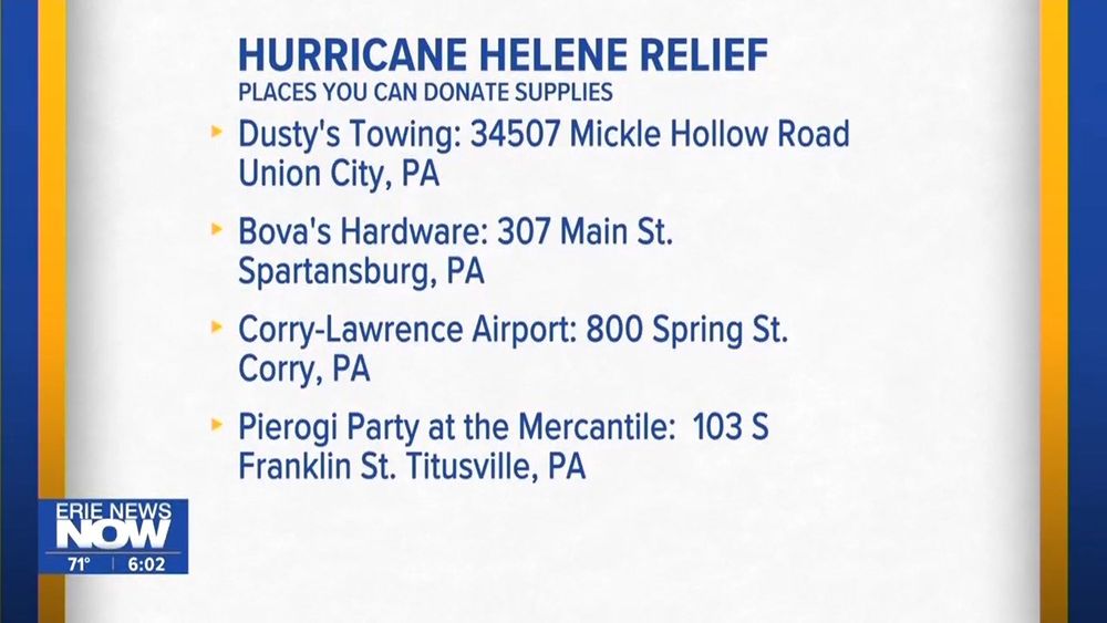 Corry Couple is Flying in to Help With Hurricane Relief