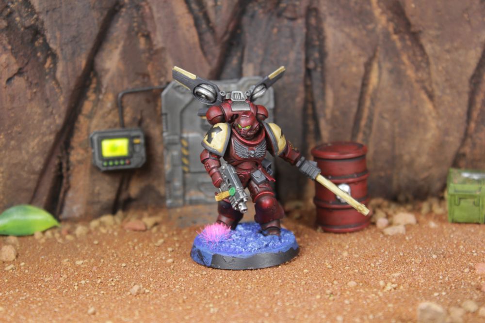 Space Marines Intercessor Miniature, Blood Ravens chapter