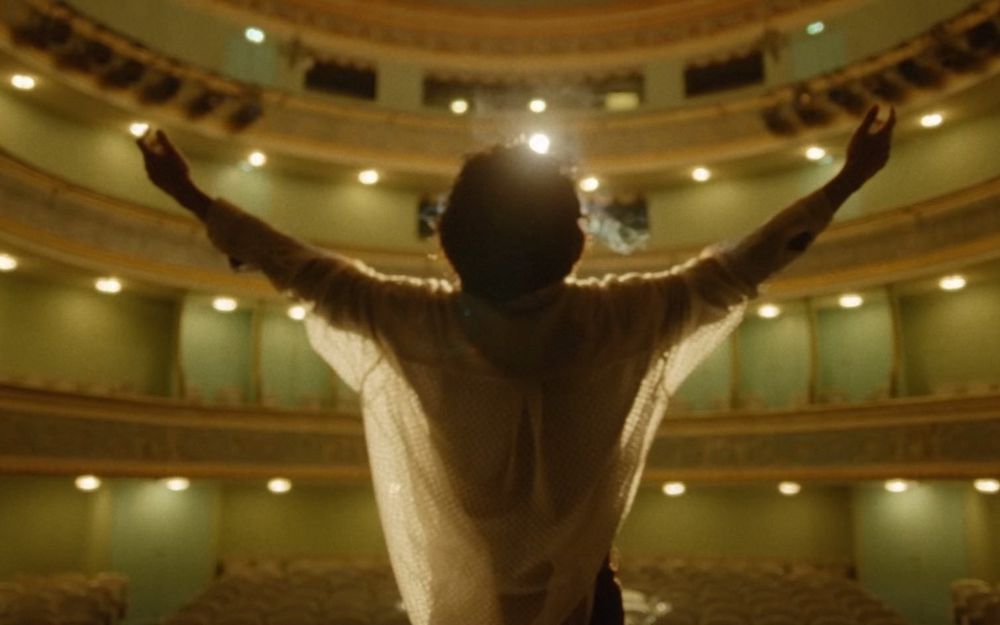 A screen shot of Winter Ahead of Taehyung with a see-through shirt 