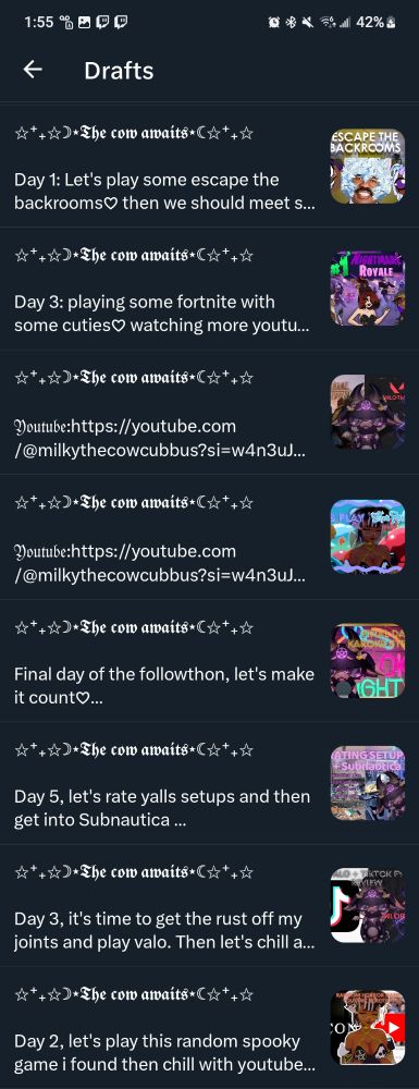 All my twitch posts ready to be released