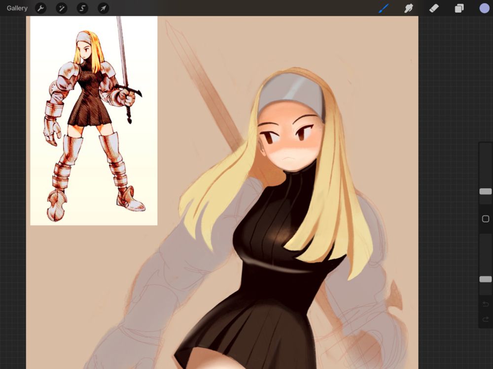 Wip of a squire from fftactics.