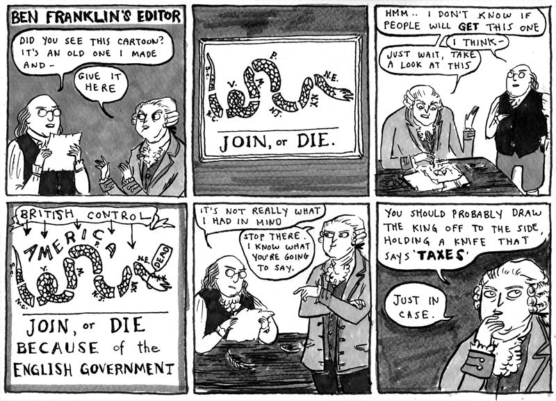 A Kate Beaton cartoon about Benjamin Franklin