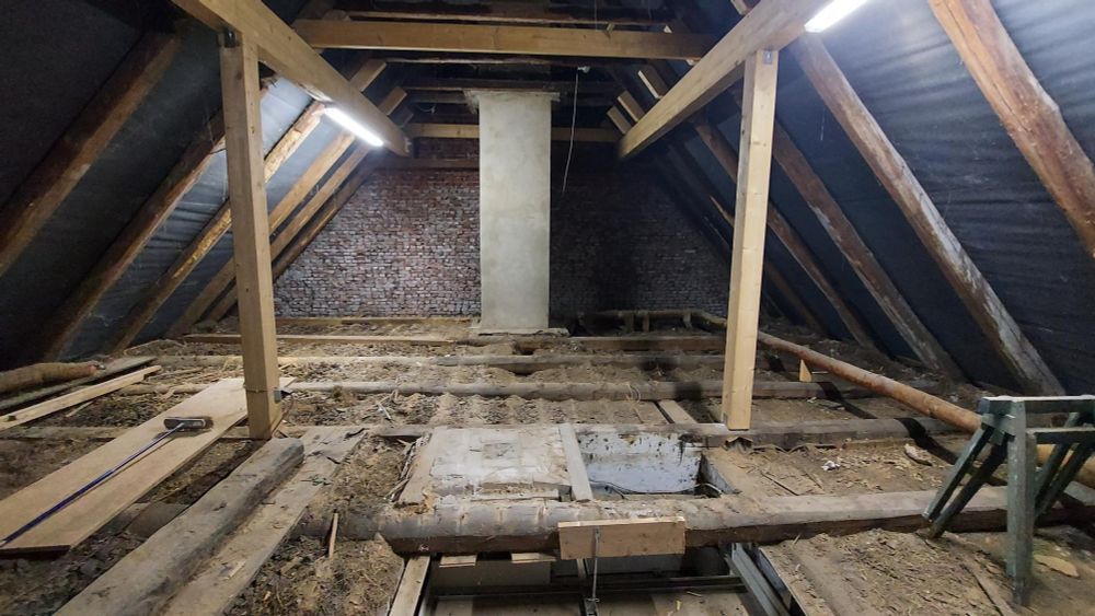 Dachboden ohne Holzboden