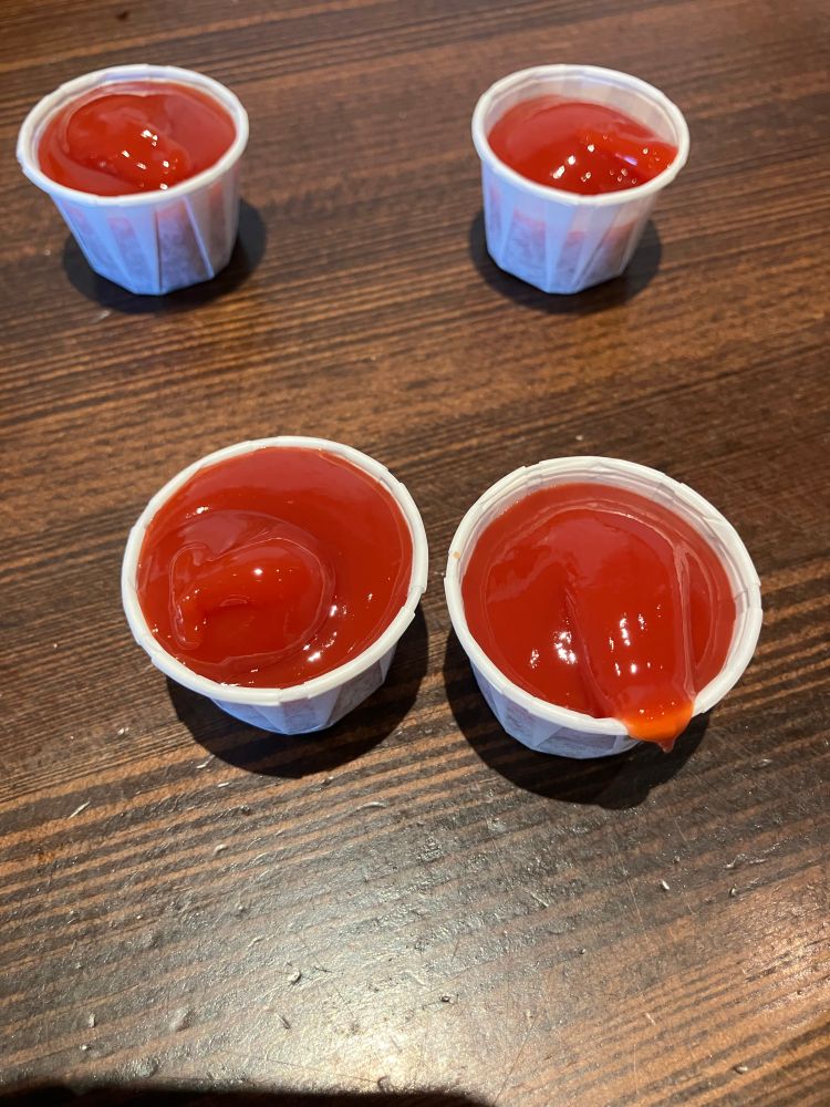 Ketchup in those little cups