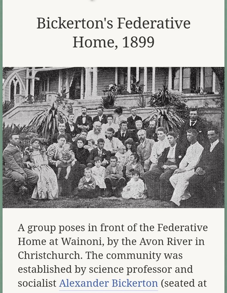 A picture of Alexander Bickertons community that he established