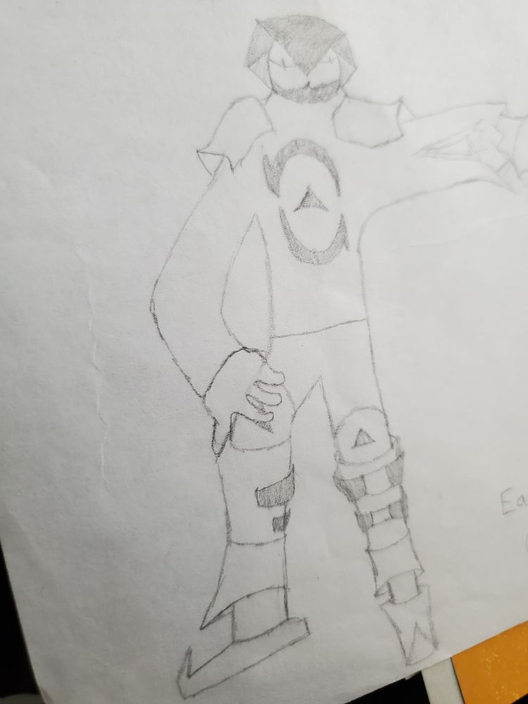 A doodle of a bird themed OC