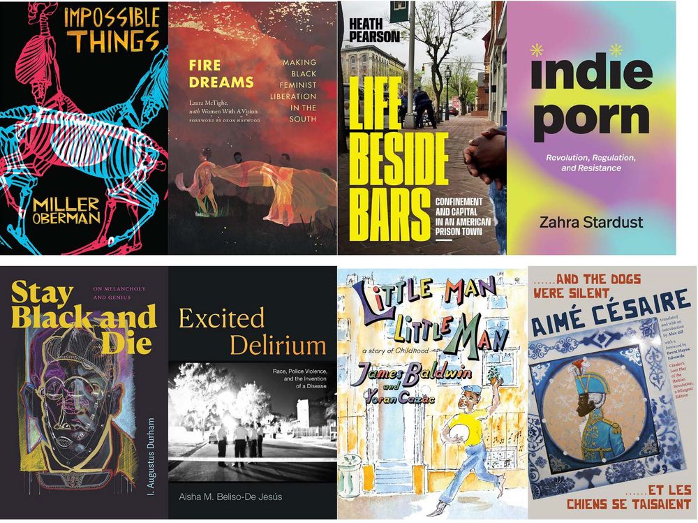 Covers of Impossible Things, Fire Dreams, Life beside Bars, Indie Porn, Stay Black and Die, Excited Delirium, Little Man, Little Man, and ......And the Dogs Were silent arranged in a 4x4 grid.