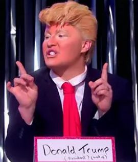 The Vivienne in donald trump drag. 