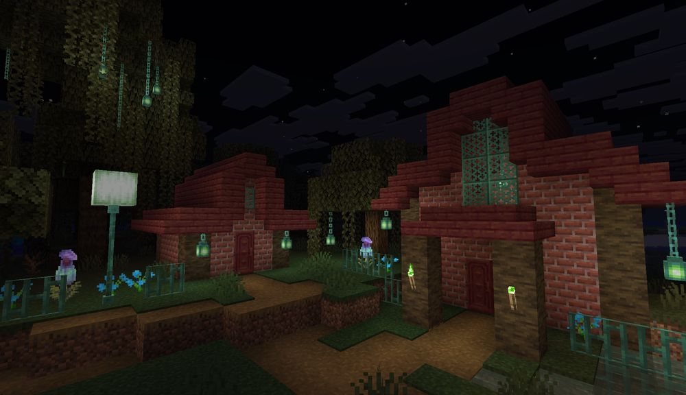 small swamp town featuring some new blocks