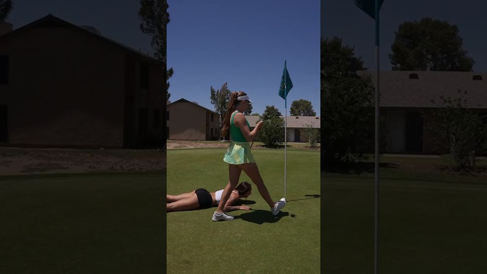 The golf ball went WHERE??!!! #golfgirls #girls #golf