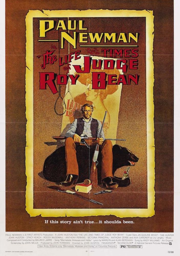 Movie poster for the film The Life and Times of Judge Roy Bean