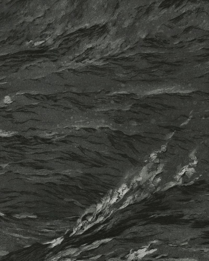 Close-up to some aquatint spray textures