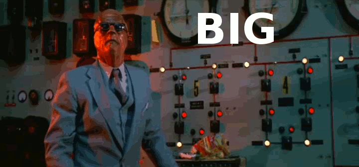 gif from "Buckaroo Banzai" of alien saying "Big Boo-TAY!" (after someone has mispronounced his name as Big Booty)