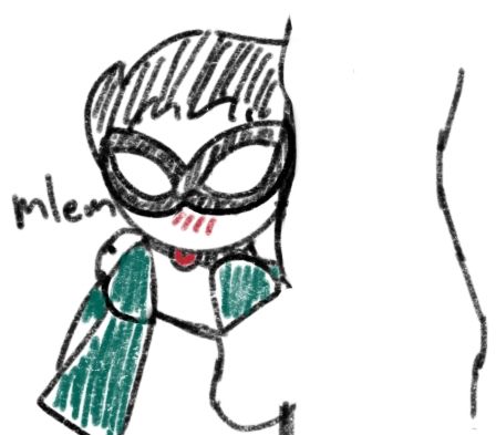 Robin from Teen Titans drawn in a sketchy style, licking a nonspecific person's cock.