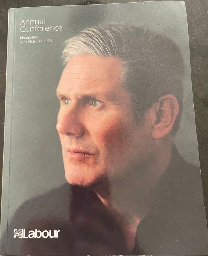 Keir Starmer on the 2023 Labour conference brochure.