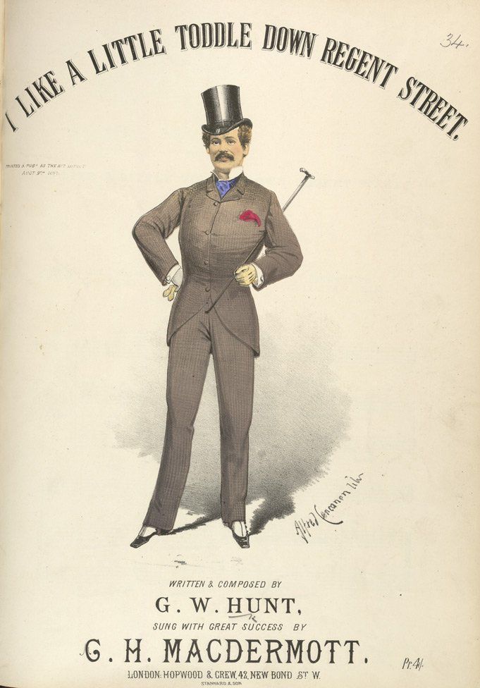 Sheet music of G. H. MacDermott's song “I Like A Little Toddle Down Regent Street.”