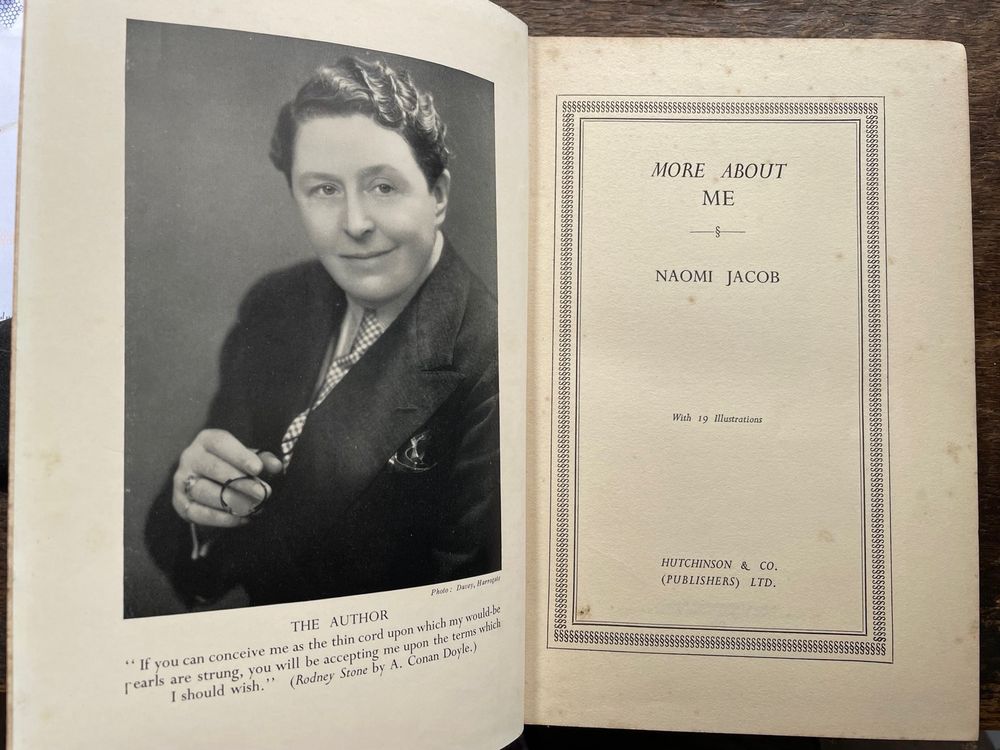 The frontispiece to a book called More About Me, by Naomi Jacob