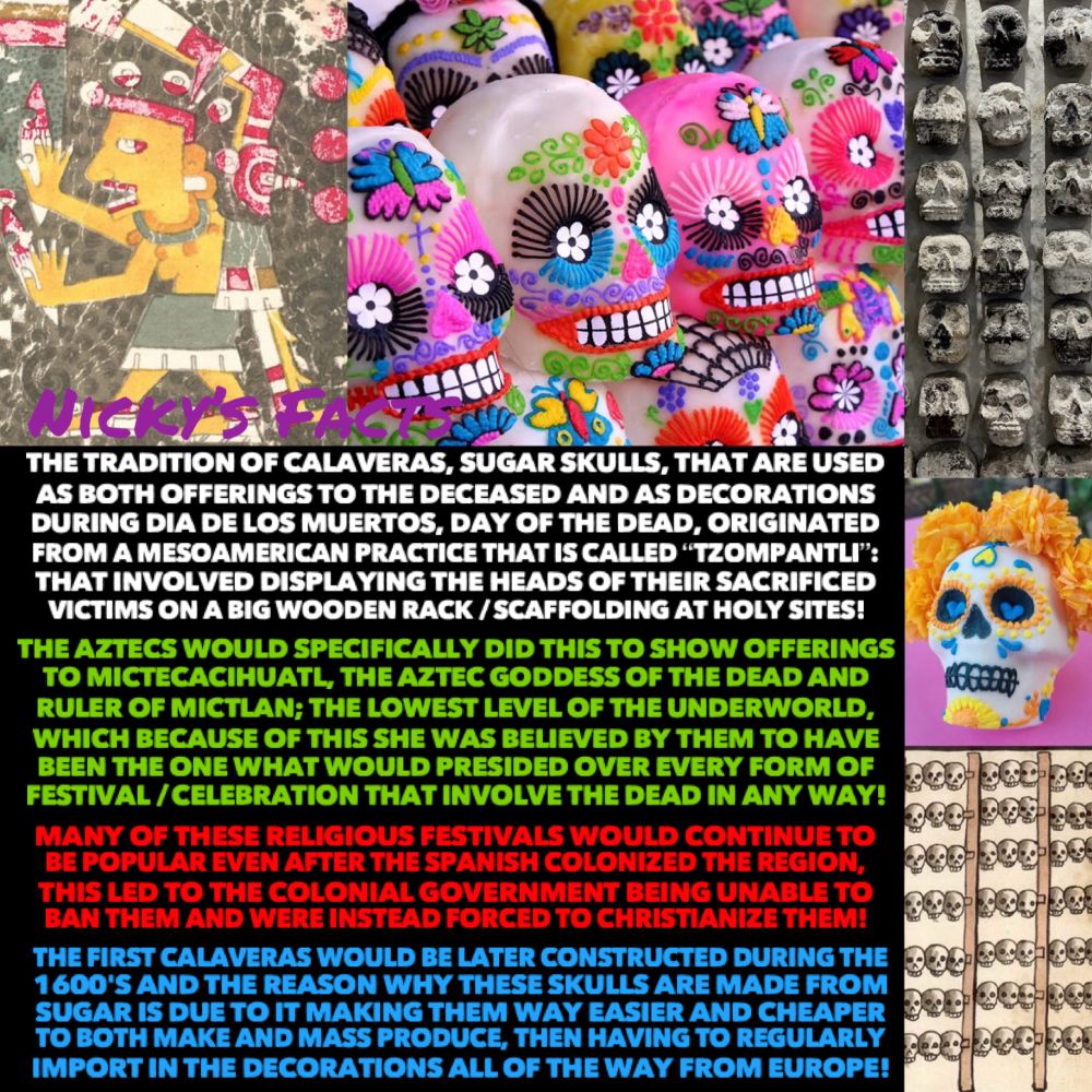 History facts about the origins of Calaveras, Sugar Skulls!💀