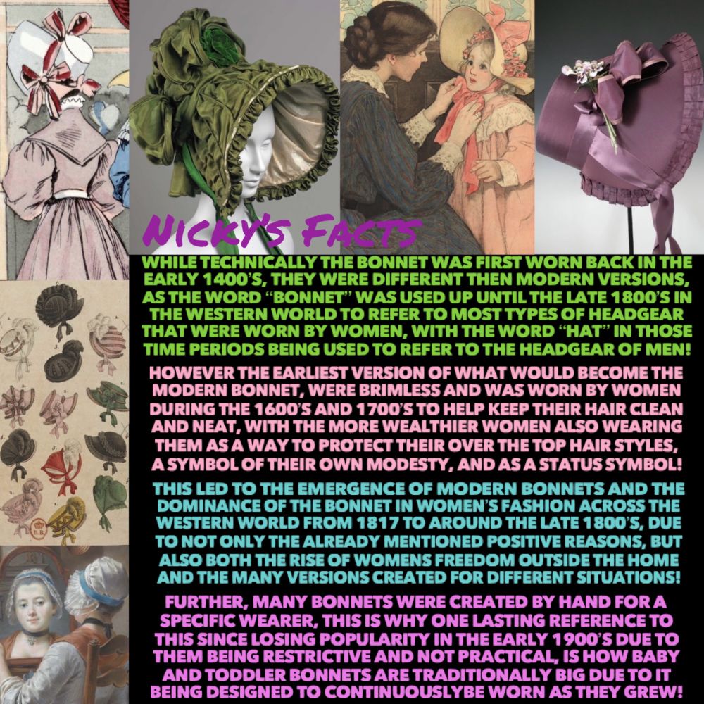 History facts about the Bonnet and its origins🎀