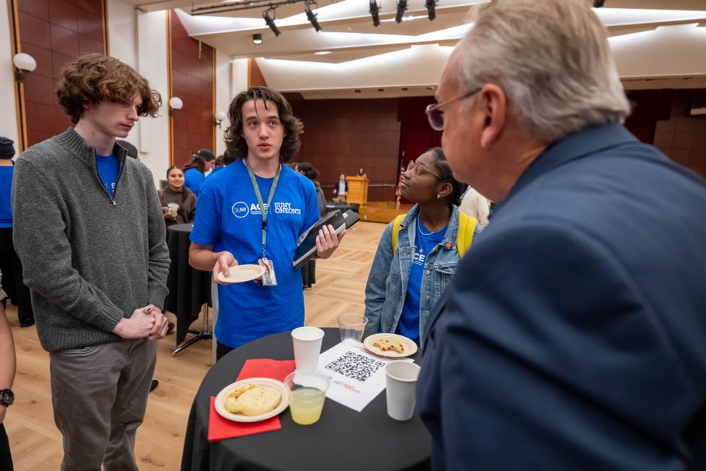 Students network with community leaders inside Hunt Union ballroom 