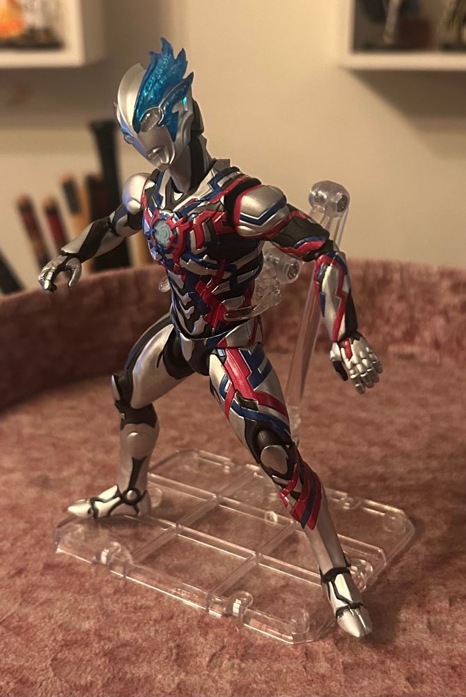 Ultraman Blazar figuarts looking doubtful to the camera