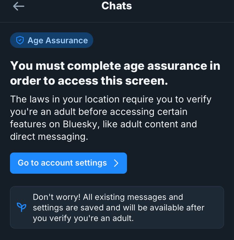 Screen asking for id 