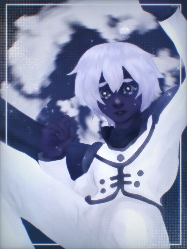 Space Outlaw [from Bee & Puppycat] getting shot by smiley face bullet